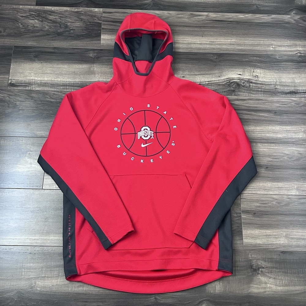 Nike Ohio State Buckeyes Basketball Spotlight Hoodie Red Men's Size Large